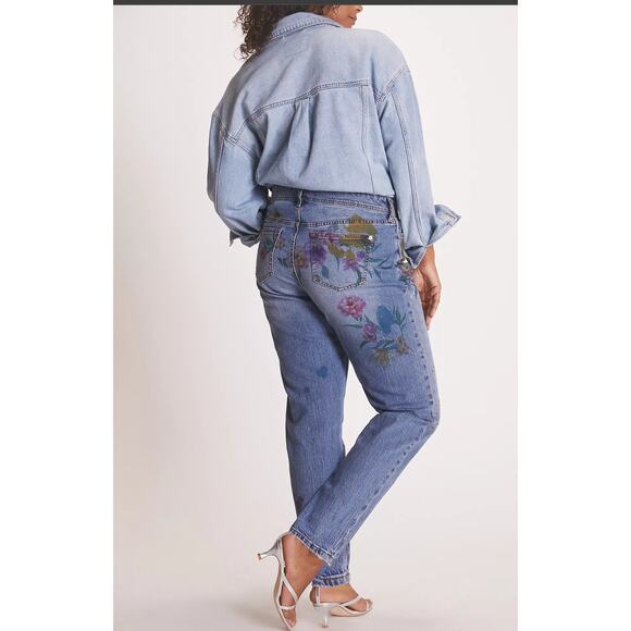 Pilcro Boyfriend Mid-Rise Detailed Jeans - New 33 Tall - Picture 1 of 6